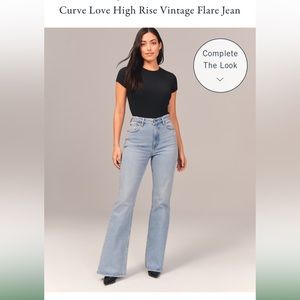 Abercrombie vintage high rise curve love jeans